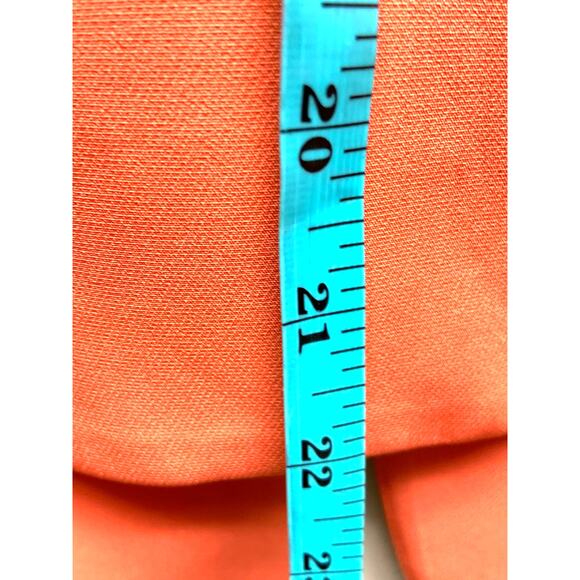 Anne Klein Womens Open Front Orange Blazer Jacket Coat with Pockets Size 0 - Picture 7 of 7